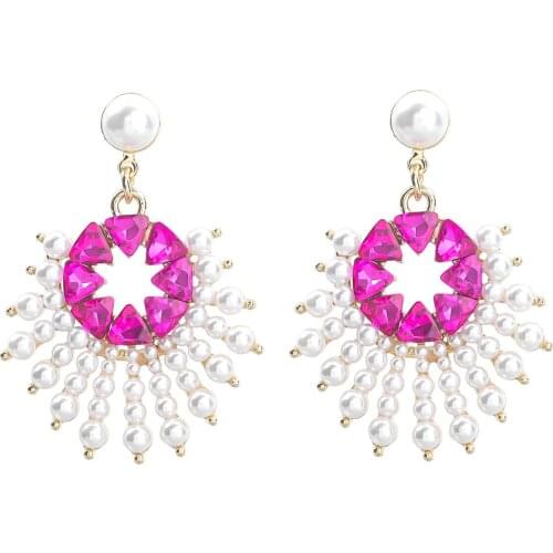 2Colors Artificial Pearls Dangle Earings For Women Fashion Jewelry Maxi Daily Collection Earrings Accessories
