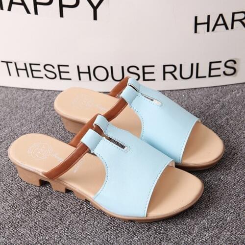 2019 new summer womens platform sandals fashion woman slippers quality PU women shoes