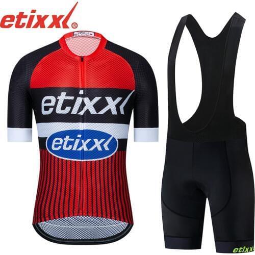 2021 Mens Pro Team Cycling Jersey Set Anti-UV Bike Clothing Maillot Ropa Ciclismo MTB Bicycling Jersey Orange Cycling Clothes