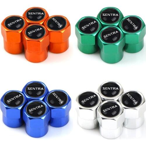4pcs New Metal Car Wheel Tire Valve Caps for Nissan Sentra 2008-2019 Auto Goods Accessories