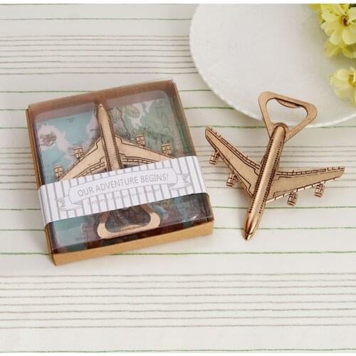 80pcs/Lot DHL free shipping New Airplane Bottle Opener Adventure Wedding Party Favor Gift Aircraft Bar Beer Wine Kitchen Tools