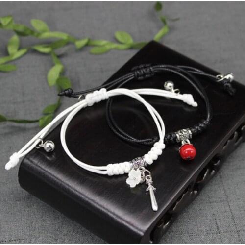 Anime Tian Guan Ci Fu Cosplay Hua Cheng Xie Lian Cosplay White Red Bracelet Couples Accessories 2pcs Bangle Gift For Girls CS663