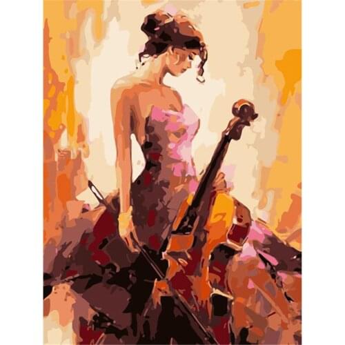 Ballet Woman Printed Water-Soluble Canvas 11CT Cross-Stitch Embroidery Patterns DMC Threads Sewing Needlework Floss