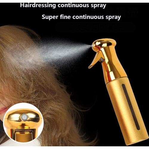 Beautify Hairstyling Curling Refillable Continuous Water Fine Mist 300ml Electroplating Spray Bottle