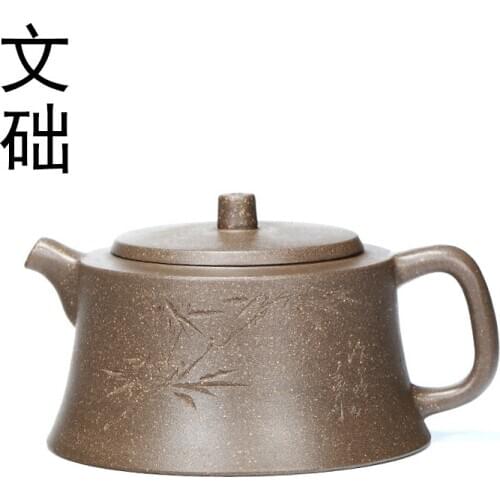 Purple clay teapots undressed ore its period of purple clay mud household small kunfu tea mere formality based pot