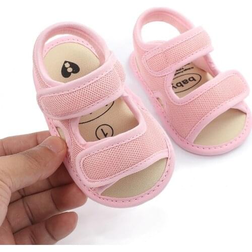 0-18 M Baby Shoes Boys Girls Soild Summer Breathable Anti-Slip Shoes Toddler Soft Soled Shoes