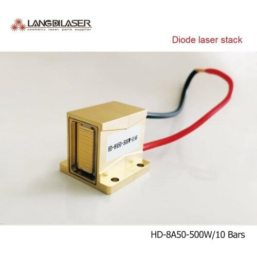 Macro Channel diode 808nm laser stack , as 10 bars , Power 500W , window size : 20*10mm, Warranty more than 10,000,000 times