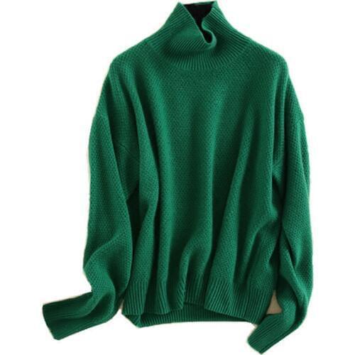 Guesod 2018 autumn winter women sweater cashmere knitting high quality loose slim sweater female turtleneck basic top new arrive