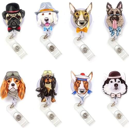 Interesting Shape Dog Style Retractable Badge Reel For Nurse&Doctor Card Holder Office&Hospital Supplies Boy&Girl Name Card