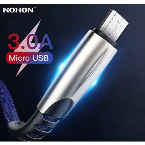 2M 3M Micro USB Cable Fast Charging Microusb Charger Cable For Samsung J4 J5 J6 J7 Xiaomi Redmi Note 5 4 Android Phone Data Cord