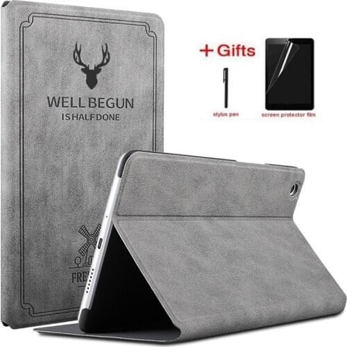 PU Leather Case For Huawei MediaPad M5 lite 8 JDN2-W09/AL00 8.0 inch Stand Cover for Huawei Honor Pad 5 8 tablet Case +Film Pen