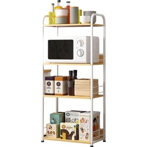 Kitchen Storage Rack Microwave Storage Rack Simple Storage Bowl Cabinet Floor Type Multi-layer Seasoning Pot Dish Rack