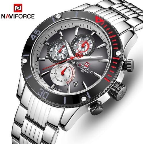 NAVIFORCE Men Watch Top Brand Big Dial Sport Watches Men’s Luxury Quartz Wristwatch Chronograph Male Relogio Masculino