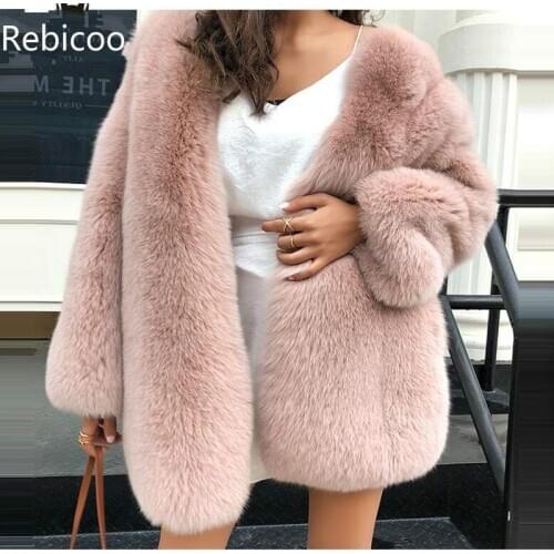 New Full Pelt Fox Fur Coat Warm Winter Ladies fake Fox Fur Jackets Real Fur Coats Outerwear For Women