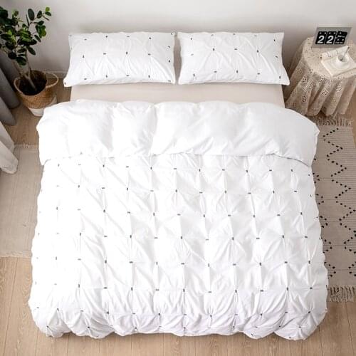 Simple Duvet Cover Set With Pillowcases Solid Color Home Textile Luxury Bedding Set Bedclothes King Queen Twin Size Dropshipping