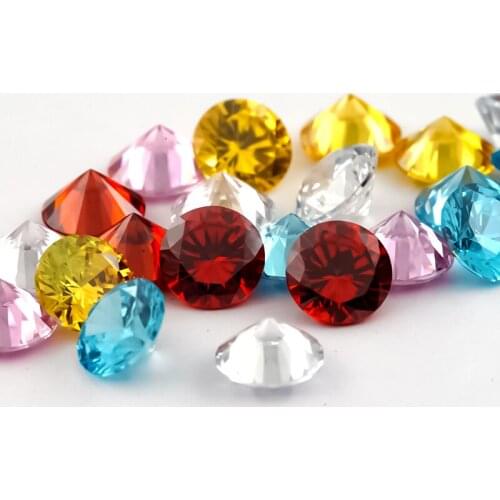 Total 25pcs Zircon Mix 5 Colors 5pcs Per Color 4-12mm White Sea Blue Colored Cubic Zirconia