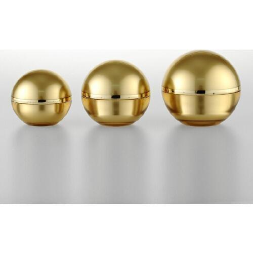 15g 30g 50g Luxury Empty Sphere Acrylic Cream Container Gold Eye Cream Sample Cosmetic Jar Bottle Packaging Pot 10pcs/lot
