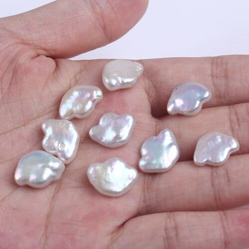12mm Cloud Shape Design Cultured Freshwater pearls Beads Customize Charm Earrings