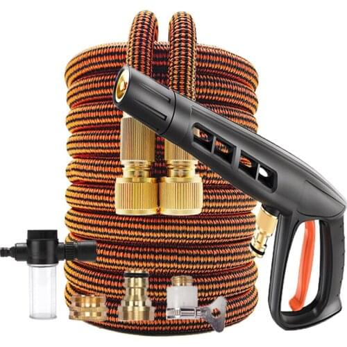16-150FT High Pressure Garden Hose Water Gun Power Sprinkler Car Washer Hoses Foam Pot Pipe Cleaning Household Gardening tools
