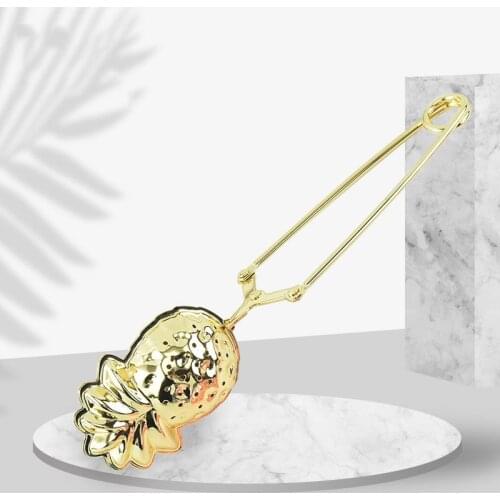Pineapple Shape Tea Infuser Stainless Steel Filter Mesh Reusable Handle Filter Tea Strainer Mug Teapot Gadgets Home Kitchen Tool