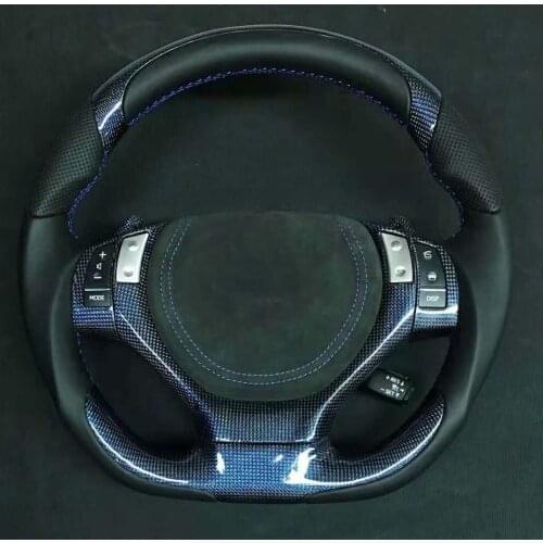 Customized Real Carbon Fiber Sports Steering Wheel Alcantara Leather compatible for LEXUS GS 2012-2014