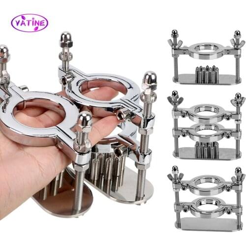 Senior Machine Chastity Cage Penis Strapon Sex Toys For Men Scrotum Stretcher Metal Ring Erotic Games Bondage Male Sextoys Shop