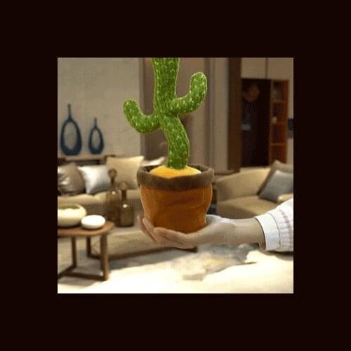 ZK20 Dancing cactus toy electronic swing dance toy with Dong plush cute singing and dancing cactus early education toy