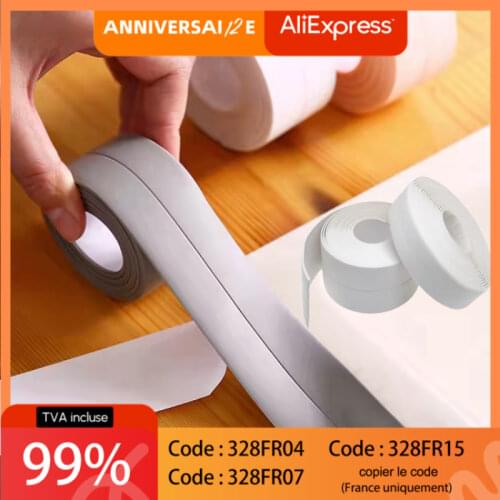 For Bathroom Kitchen 3.2m Shower Sink Bath Sealing Strip Tape Caulk Strip Self Adhesive Waterproof Wall Sticker Sink Edge Tape
