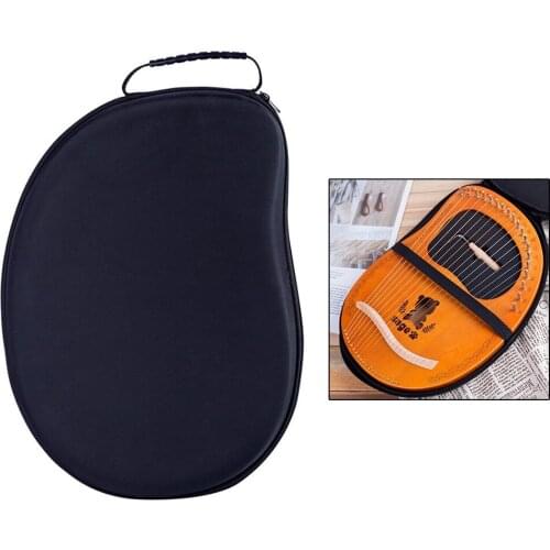1pc Lyre Harp Bag EVA Waterproof Padded Storage16 19 Notes Strings Thumb Piano Harp Handbags Dustproof Case Instrument Accessory