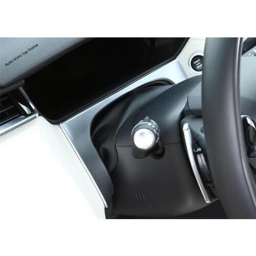 Yimaautotrims Dashboard Under Decoration U Strip Frame Cover Trim For Land Rover Range Rover Velar 2018 - 2021 ABS Pearl Chrome