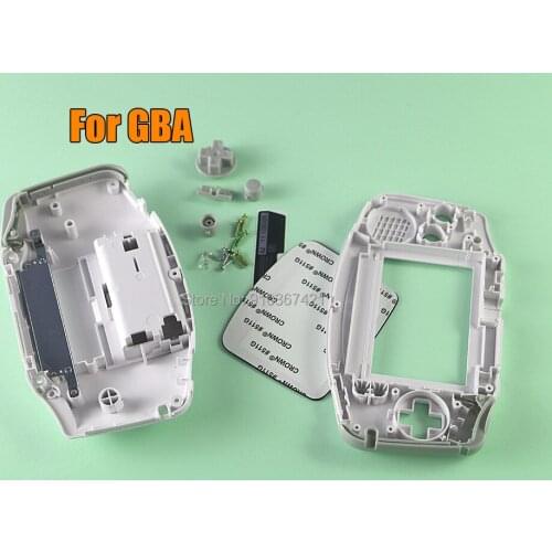 1set for Game Boy Advance GBA Full set housing shell cover case w/ conductive rubber pad buttons sticker screw B version