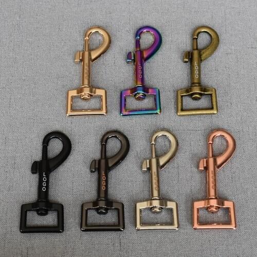 1 Pcs/Lot 20mm Metal Clasps Lobster Dog Collar Snap Hook Leather We Provide Laser Engraving Service Customize LOGO Accessories