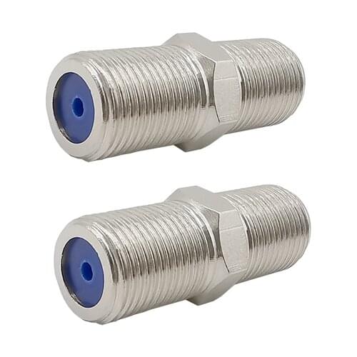 2Pcs F81 F Type Coaxial Adapter 3GHz F Female to F Female Coaxial Cable Extension F Type Jack to Jack RF Splice Connector