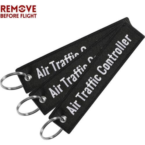 3 PCS Remove Before Flight Key Chain Embroidery Air Traffic Controller Key Ring Chain for Fashion Keychains for Aviation Lover