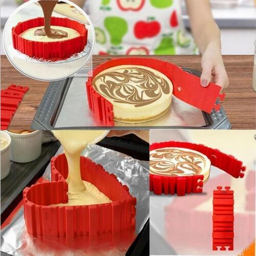 4PC Silicone Cake Snakes Mold Magic Bake Create Chape Nonstick Tray Baking Mould Biscuit Fondant DIY Hot Sale Cake Tools Red SGS