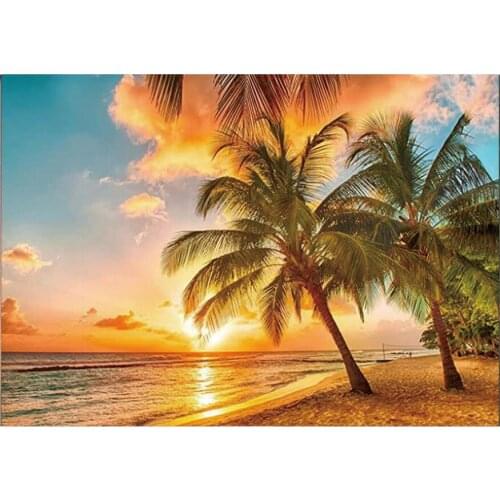 5D Diamond Painting Sunset Animal Sky DIY Round Full Diamond Embroidery Kit Landscape Home Decoration Crafts