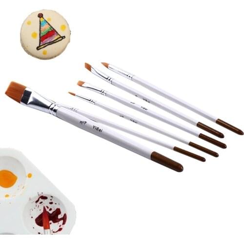 6Pcs/Set Cake Brushes Pen Fondant Cake Decorating Tools Painting Baking Pastry Tools Kitchen Accessories