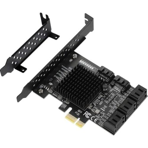 8 Port SATA 3 PCI Express Expansion Card PCI-E SATA Controller PCIE 1X to SATA Card SATA3.0 6Gb Adapter for HDD SSD