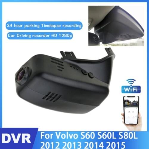Car DVR Wifi Video Recorder Hidden Dash Camera For Volvo S60 S60L S80L 2012 2013 2014 2015 Night Vision Control Phone APP 1080P