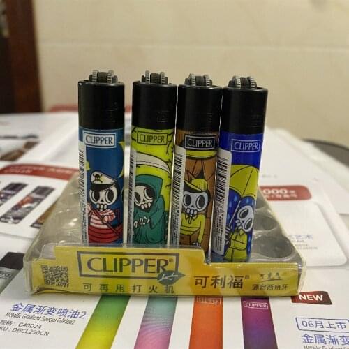CLIPPER Grinding Wheel Butane Lighter Creative Personality Fun Pattern Inflatable Lighter Cigarette Accessories Collection Gift