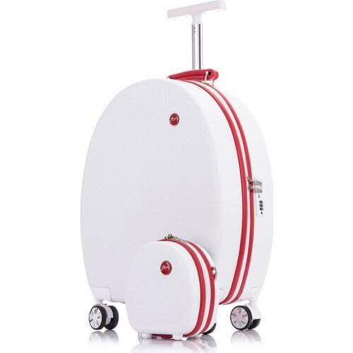 Rolling Luggage 10/20 Inch Round Trolley Case with Universal Wheel Travel Suitcase Carry on Luggage Suitcase for Women