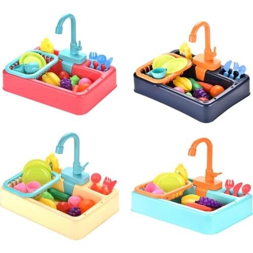 Children Sink Dishwashing Set Toy Kid Simulated Kitchen Toy Set Educational Play House Games Prop Sink Wash Suit Montessori Toy