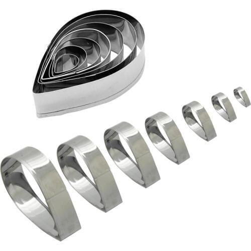 7pcs/set Flower Petal Cookie Cutters Mold Stainless Steel Cake Biscuit Moulds Fondant Sugarcraft Icing Mold Kitchen Baking Tools