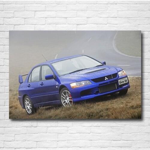 Mitsubishis Lancer Evolution Classic Cars Wallpaper Print Paintings Canvas Wall Art Poster for Living Room Decor