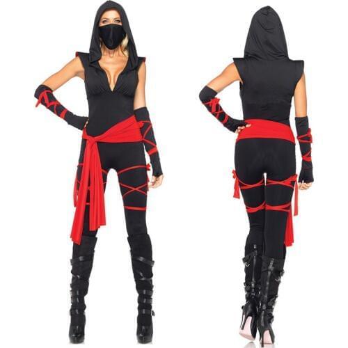 Halloween Adult Women Ninja Costume Japanese Ninja Book Week Cosplay Outfit