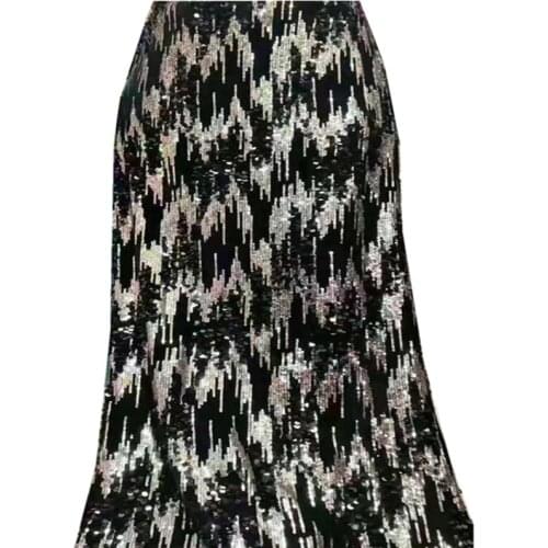 SJ Lace African Lace Fabric 2021 High Quality Lace Sequins Embroidery African French Lace Fabric For Wedding Dress qc3-98