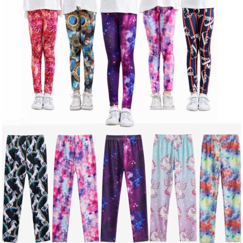Girls Casual Pants Comfortable Slim Leggings for Girls Skinny Trousers Fashion Printing Kids Tights 2-9 Years Girls Leggings