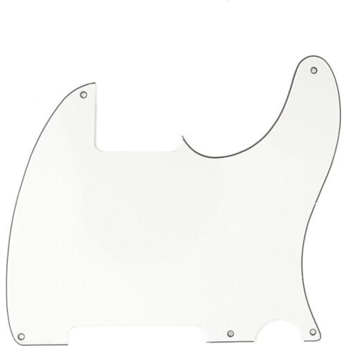Musiclily 5 Hole Tele Pickguard Blank for Fender USA/Mexican Telecaster Esquire Guitar, 3Ply Parchment