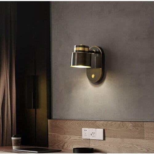 Nordci Wall Lamp Bedroom Bedside Single-head Wall Light Living Room Bar Restaurant Hotel Foyer Wall Light Vintage Fashion Lamp