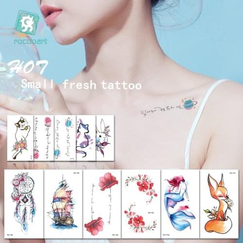 Latest Waterproof Temporary Tattoo Sticker Women Sex flash tatoo Dreamcatcher Mermaid Flower Fake Body Fake Tattoo Sticker
